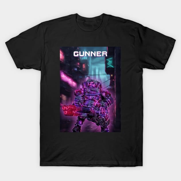 Gunner Siberpunk Style T-Shirt by ahmadzakiramadhan